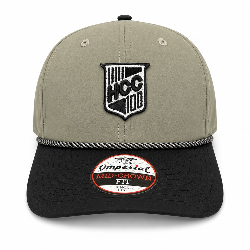 Imperial Hillcrest Country Club HCC Rope Golf Hat Gray Black Snapback OSFA New